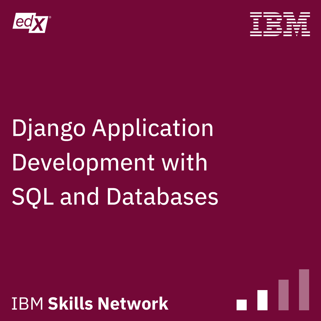 Django Application Development with SQL and Databases certification badge