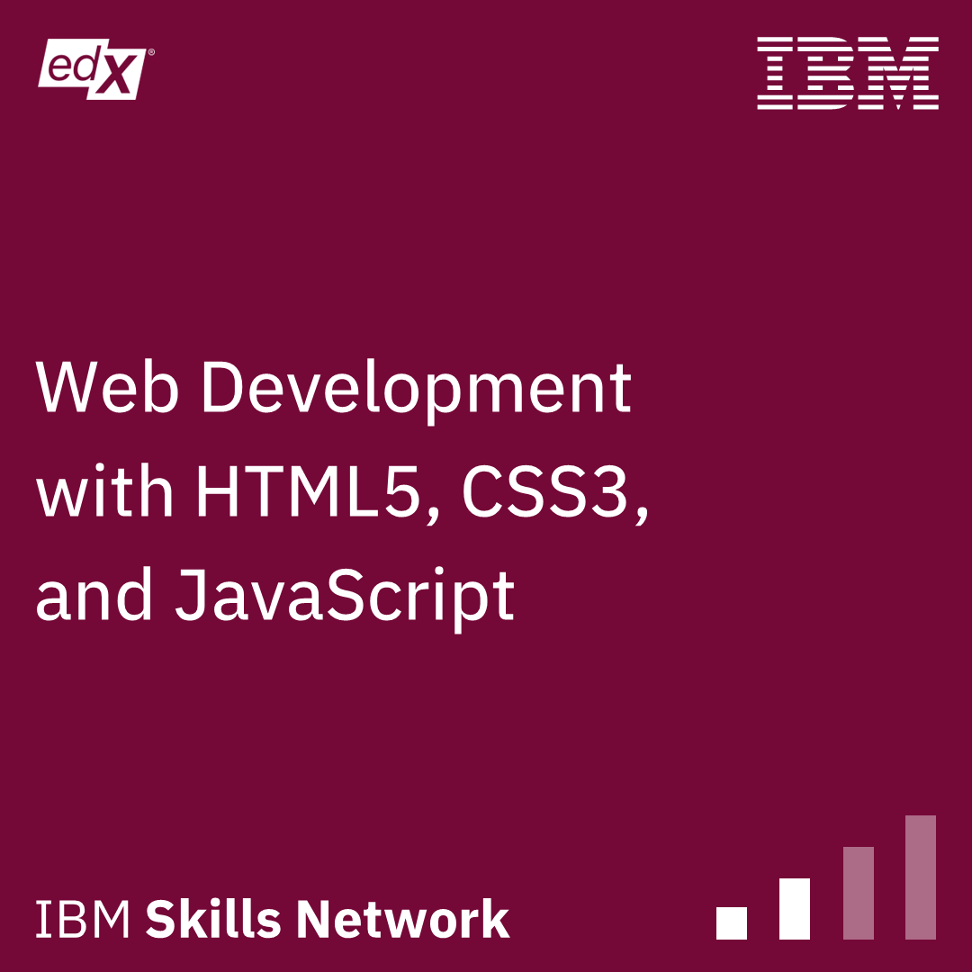 Web Development with HTML5, CSS3, and JavaScript certification badge